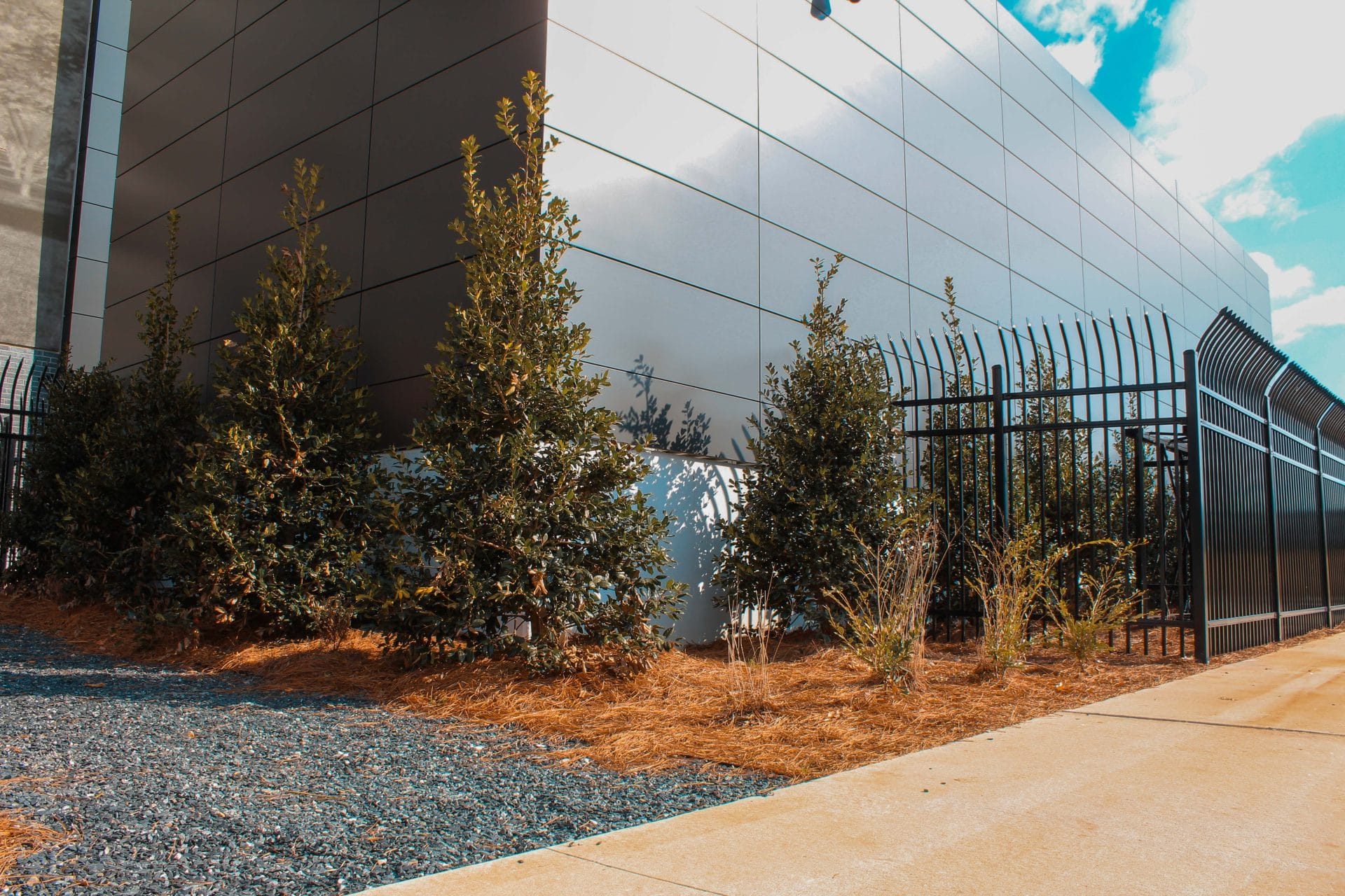 QTS building with landscaping